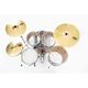 Pearl Export EXX725BR/C21 Standard Smokey Chrome Batteria Acustica con 3 Piatti Sabian SBR