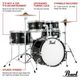 Pearl RSJ465C/C708 Roadshow Junior Grindstone Sparkle Batteria per Bambini