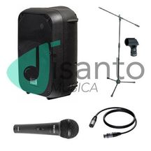 Bundle Cassa Attiva SPX10AUB con USB e Bluetooth + Microfono + Asta microfonica